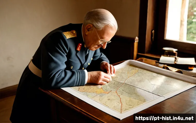 제1차 세계대전 원인 분석 - Photorealistic historical analysis scene in a quiet European archive study, an elderly historian exa...